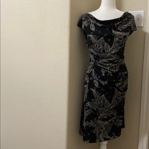 City triangles black paisley dress